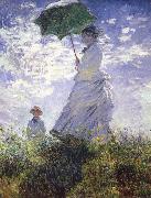 A woman with a parasol